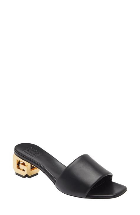 givenchy 4g heel mule sandals|Givenchy women's slides.